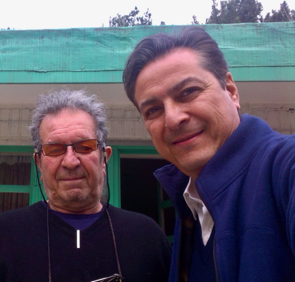 Kamshad Kooshan with Dariush Mehrjui